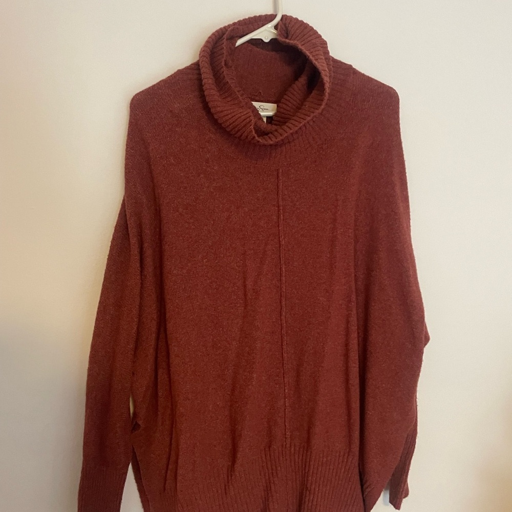 Cozy Rust Turtleneck Sweater
